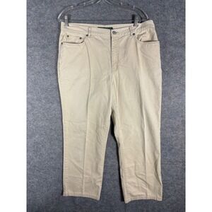 Vintage Lauren‎ Jeans Co. Ralph Lauren Women's Beige Casual Pants Size 14 Cotton